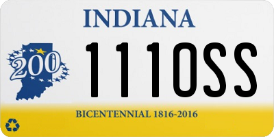 IN license plate 111OSS