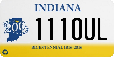 IN license plate 111OUL