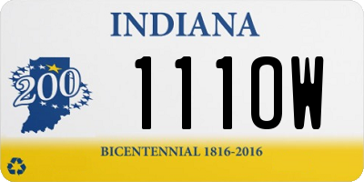 IN license plate 111OW