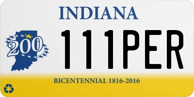 IN license plate 111PER