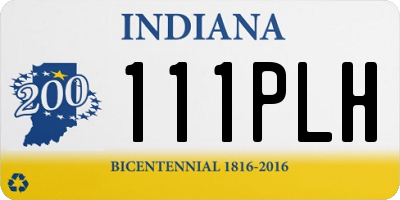 IN license plate 111PLH