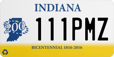 IN license plate 111PMZ