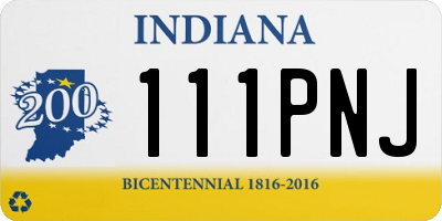 IN license plate 111PNJ