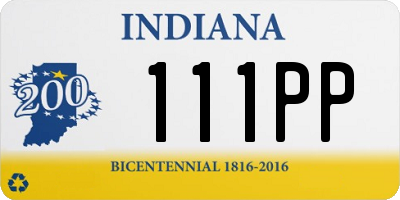 IN license plate 111PP