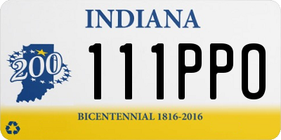 IN license plate 111PPO