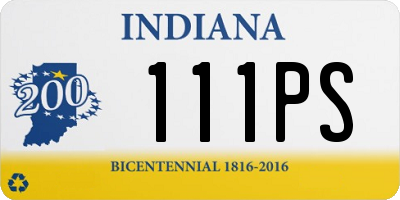 IN license plate 111PS
