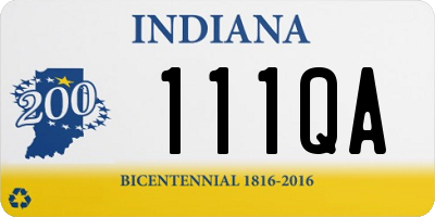 IN license plate 111QA