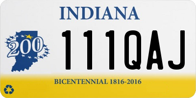 IN license plate 111QAJ