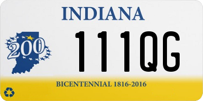 IN license plate 111QG