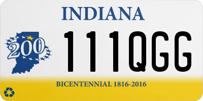 IN license plate 111QGG