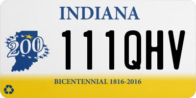 IN license plate 111QHV