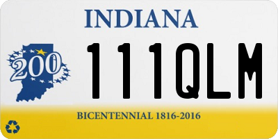 IN license plate 111QLM