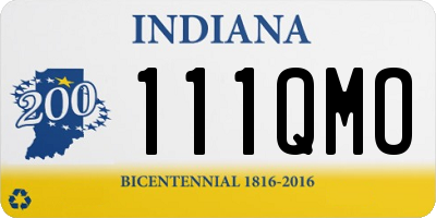 IN license plate 111QMO