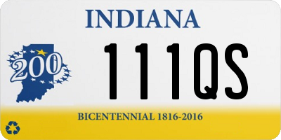 IN license plate 111QS
