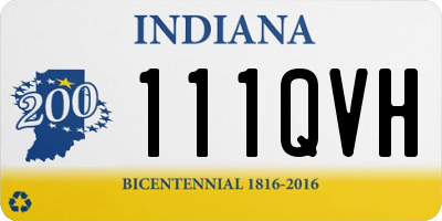 IN license plate 111QVH
