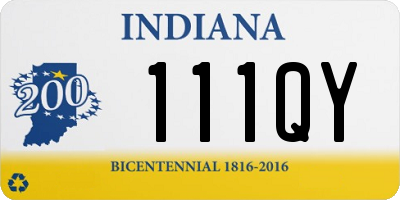 IN license plate 111QY