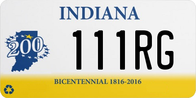IN license plate 111RG