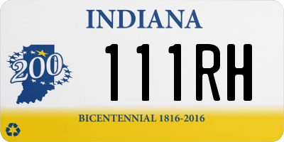 IN license plate 111RH