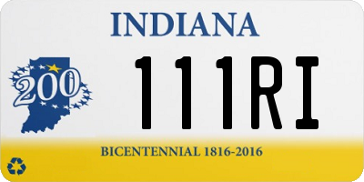 IN license plate 111RI
