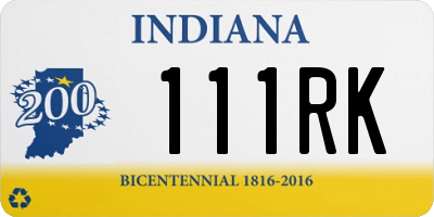 IN license plate 111RK