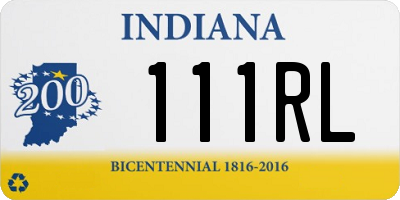 IN license plate 111RL