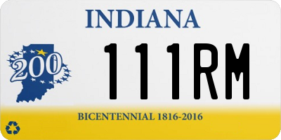 IN license plate 111RM