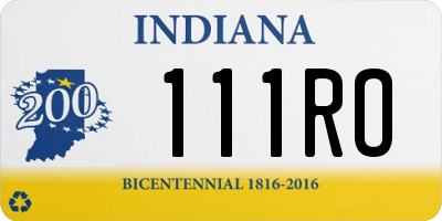 IN license plate 111RO