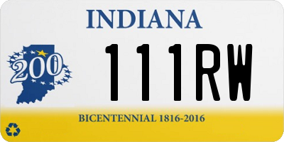 IN license plate 111RW