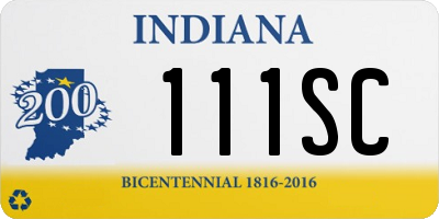 IN license plate 111SC