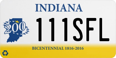 IN license plate 111SFL