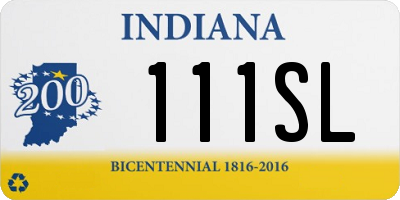 IN license plate 111SL