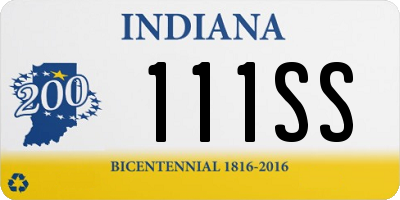 IN license plate 111SS