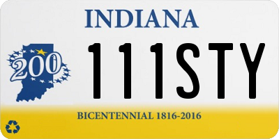 IN license plate 111STY