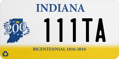 IN license plate 111TA