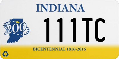 IN license plate 111TC