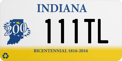 IN license plate 111TL