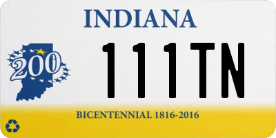 IN license plate 111TN