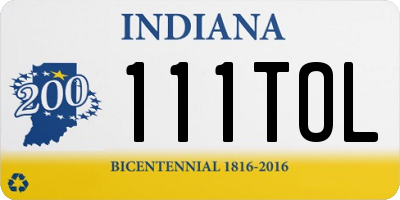 IN license plate 111TOL