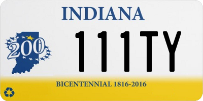 IN license plate 111TY