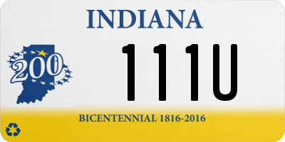 IN license plate 111U