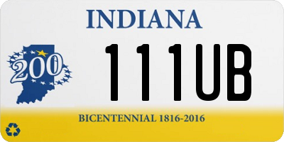 IN license plate 111UB