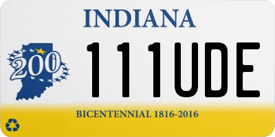 IN license plate 111UDE
