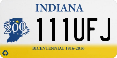 IN license plate 111UFJ