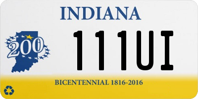IN license plate 111UI