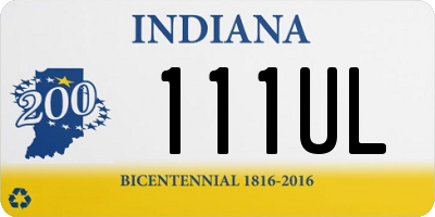 IN license plate 111UL