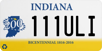 IN license plate 111ULI