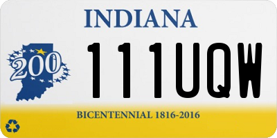 IN license plate 111UQW