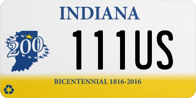 IN license plate 111US