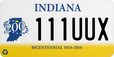 IN license plate 111UUX