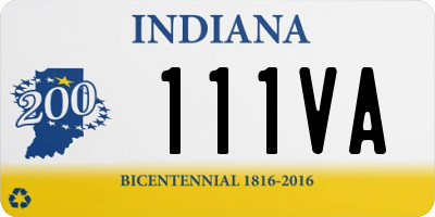 IN license plate 111VA